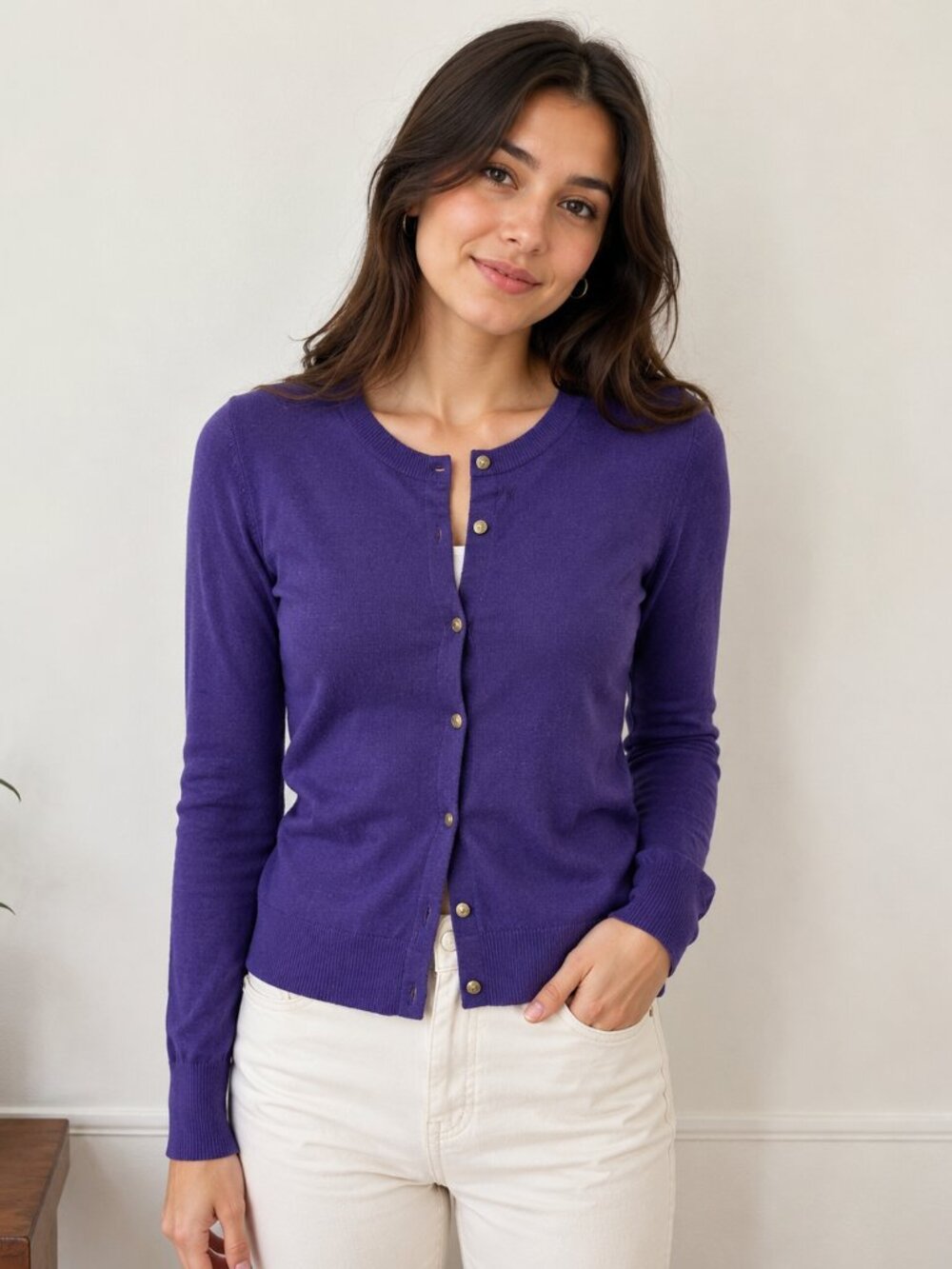 Gap - Purple Button Front V-Neck Cardigan Sweater - Sz XS - EUC